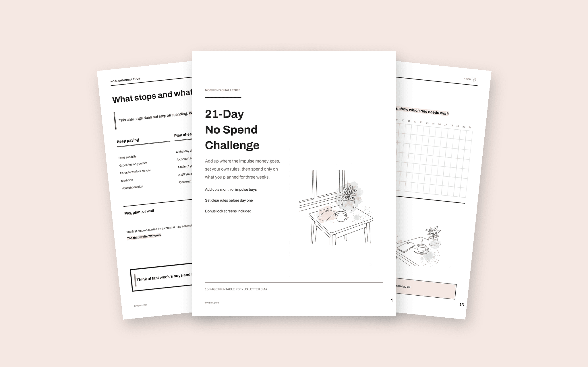 21-Day No Spend Challenge — product cover
