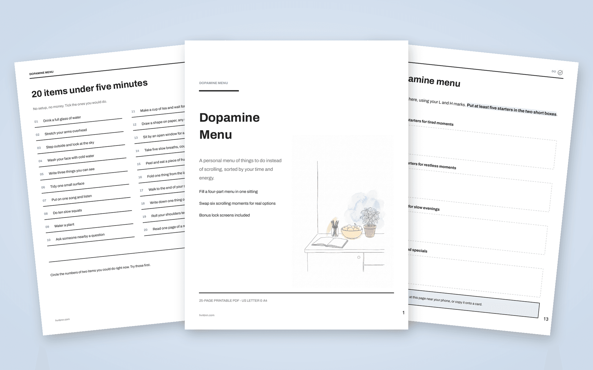 Dopamine Menu — product cover